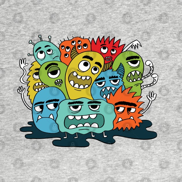 grumpy monsters by UniqueDesignsCo